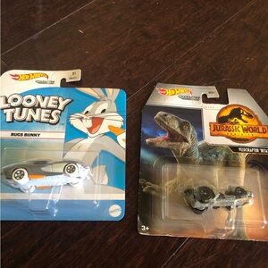Bugs bunny and jurrasic world hotwheels